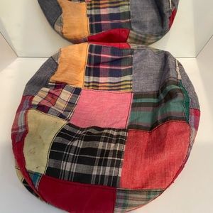 Vintage 1970s Kangol MADRAS Plaid Patchwork Cap Unisex Golfing Hat